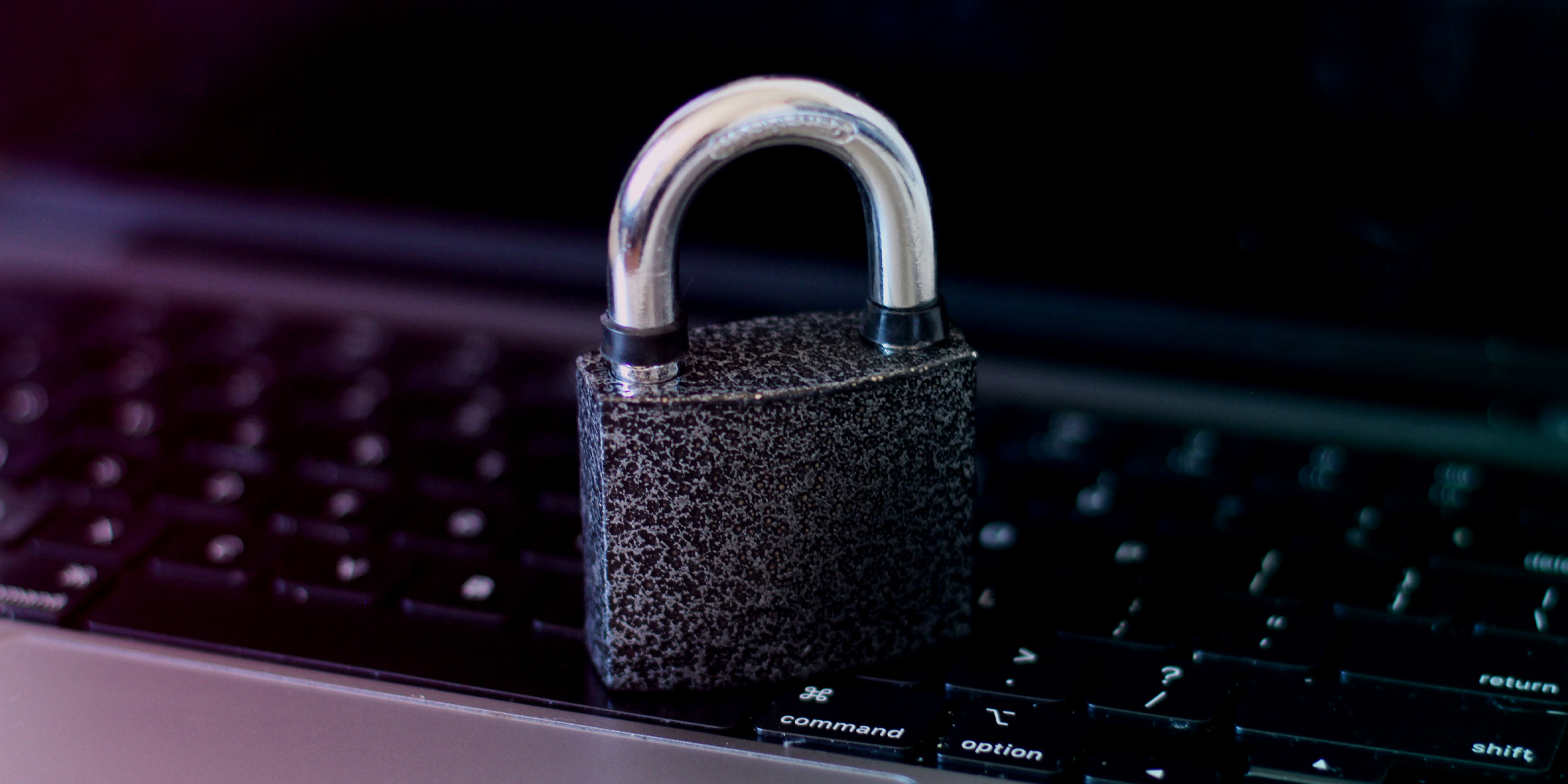 A lock on a computer keyboard.